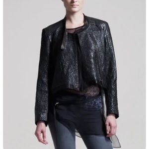 Helmut Lang crystal bubble leather jacket